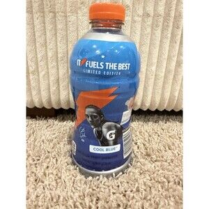 NEW Sealed Caitlin Clark Gatorade Cool Blue Bottle 28 Oz Limited Edition